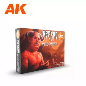   AK Interactive AK11604 INFERNO AND RED CREATURES - 17 ml akril makett festék készlet