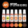 AK Interactive AK11604 INFERNO AND RED CREATURES - 17 ml akril makett festék készlet