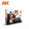 AK Interactive AK11605 RUST SET - 17 ml akril makett festék készlet