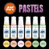 AK Interactive AK11607 PASTELS COLORS SET - 17 ml akril makett festék készlet