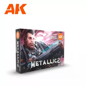   AK Interactive AK11608 METALLICS SET - 17 ml akril makett festék készlet