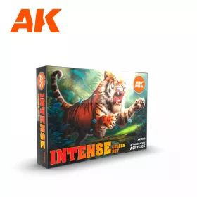   AK Interactive AK11612 INTENSE COLORS SET - 17 ml akril makett festék készlet