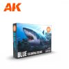 AK Interactive AK11618 BLUE ESSENTIAL COLORS 3GEN SET - 17 ml akril makett festék készlet