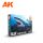 AK Interactive AK11618 BLUE ESSENTIAL COLORS 3GEN SET - 17 ml akril makett festék készlet