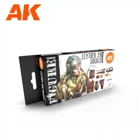   AK Interactive AK11620 LEATHER AND BUCKLES 3G akril makett festék készlet