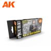 AK Interactive AK11622 PANZER CREW BLACK UNIFORMS SET 3G akril makett festék készlet