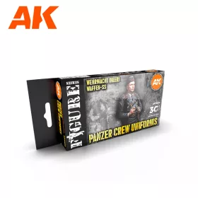   AK Interactive AK11622 PANZER CREW BLACK UNIFORMS SET 3G akril makett festék készlet