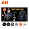 AK Interactive AK11622 PANZER CREW BLACK UNIFORMS SET 3G akril makett festék készlet