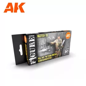   AK Interactive AK11623 WAFFEN SS 44 DOT UNIFORM COLORS 3G akril makett festék készlet