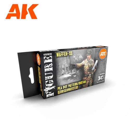 AK Interactive AK11623 WAFFEN SS 44 DOT UNIFORM COLORS 3G akril makett festék készlet