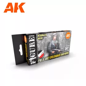   AK Interactive AK11627 GERMAN FIELD GREY UNIFORMS 3G akril makett festék készlet