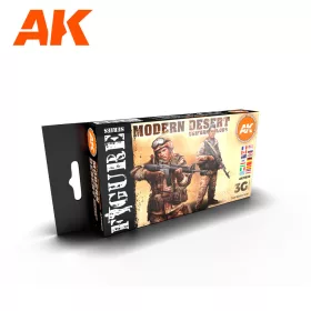   AK Interactive AK11630 MODERN DESERT UNIFORM COLORS 3G akril makett festék készlet