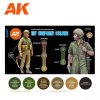 AK Interactive AK11631 IDF UNIFORM COLORS 3G akril makett festék készlet