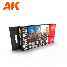   AK Interactive AK11633 FRENCH UNIFORM COLORS 3G akril makett festék készlet