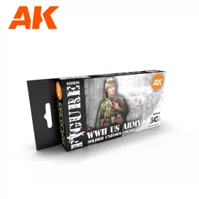   AK Interactive AK11634 WW2 US UNIFORMS 3G akril makett festék készlet