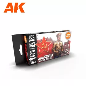   AK Interactive AK11635 SOVIET WWII UNIFORM COLORS 3G akril makett festék készlet