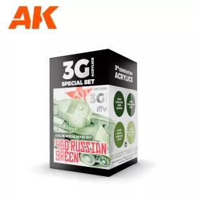   AK Interactive AK11639 MODULATION 4BO RUSSIAN GREEN 3G akril makett festék készlet