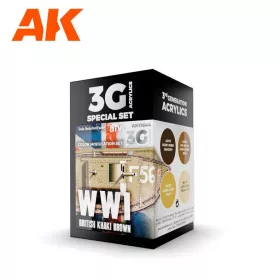   AK Interactive AK11644 MODULATION WWI BRITISH COLORS 3G akril makett festék készlet