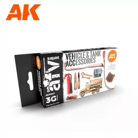   AK Interactive AK11647 TANK ACCESORIES 3G akril makett festék készlet