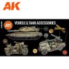 AK Interactive AK11647 TANK ACCESORIES 3G akril makett festék készlet