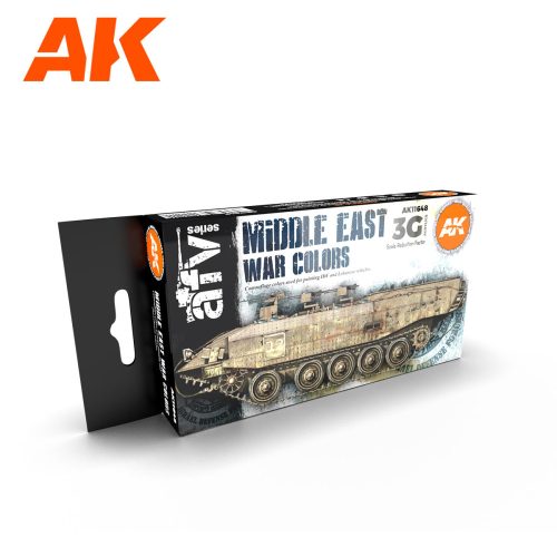 AK Interactive AK11648 MIDDLE EAST WAR COLORS 3G akril makett festék készlet