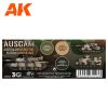 AK Interactive AK11649  AUSCAM COLORS SET 3G akril makett festék készlet