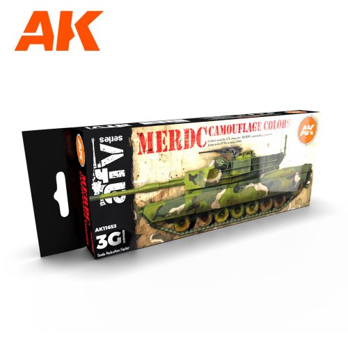 AK Interactive AK11653 MERDC CAMOUFLAGE COLORS 3G akril makett festék készlet