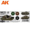 AK Interactive AK11658 NATO COLORS 3G akril makett festék készlet