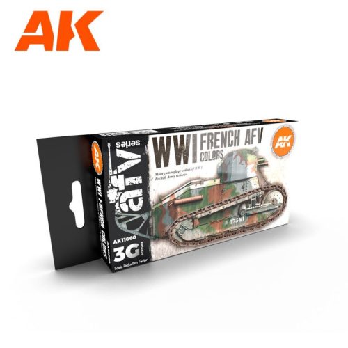 AK Interactive AK11660 WWI FRENCH COLORS 3G akril makett festék készlet