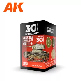   AK Interactive AK11665 RUSSIAN STANDARD WWII COMBO 3G akril makett festék készlet