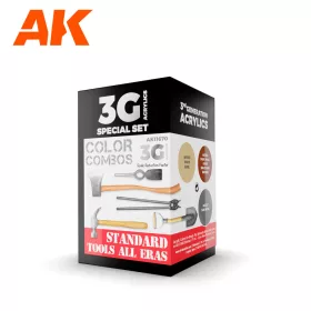   AK Interactive AK11670 STANDARD TOOLS ALL ERAS COMBO 3G akril makett festék készlet