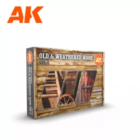   AK Interactive AK11673 OLD & WEATHERED WOOD VOL1 - 17 ml akril makett festék készlet