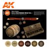 AK Interactive AK11673 OLD & WEATHERED WOOD VOL1 - 17 ml akril makett festék készlet