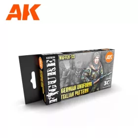   AK Interactive AK11681 WWII GERMAN ITALIAN CAMOUFLAGE akril makett festék készlet