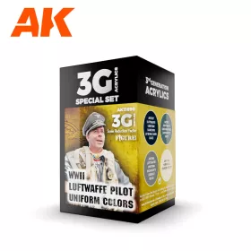  AK Interactive AK11690 WWII LUFTWAFFE UNIFORM COLORS 3G akril makett festék készlet