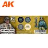 AK Interactive AK11690 WWII LUFTWAFFE UNIFORM COLORS 3G akril makett festék készlet