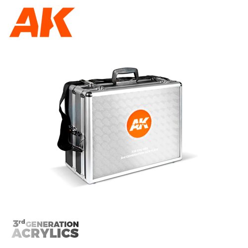 AK Interactive AK11701 BRIEFCASE 236 COLORS ACRYLICS 3 GEN - Hordtáska akril makett festékekkel