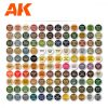 AK Interactive AK11704 PLASTIC BRIEFCASE The Best 3G 120 FIGURE COLORS akril makett festék