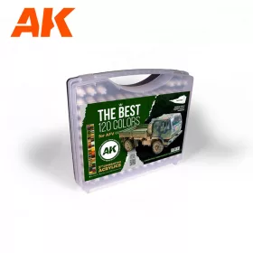   AK Interactive AK11705 PLASTIC BRIEFCASE The Best 3G 120 AFV COLORS akril makett festék