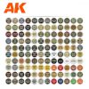 AK Interactive AK11705 PLASTIC BRIEFCASE The Best 3G 120 AFV COLORS akril makett festék