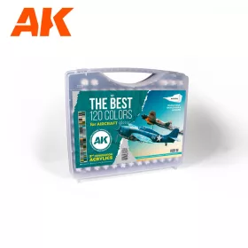   AK Interactive AK11706 PLASTIC BRIEFCASE The Best 3G 120 AIRCRAFT COLORS akril makett festék