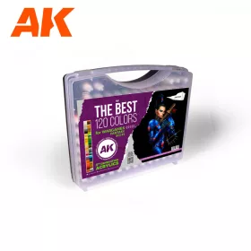   AK Interactive AK11707 3G PLASTIC BRIEFCASE 120 WARGAME COLORS - Festékkészlet