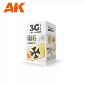   AK Interactive AK11712 Clear Doped Linen SET 3G akril makett festék készlet