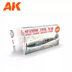   AK Interactive AK11714 Spanish Civil War Legion Condor Aircraft  SET 3G akril makett festék készlet