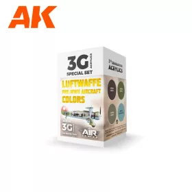   AK Interactive AK11715 Luftwaffe Pre-WWII Aircraft Colors SET 3G akril makett festék készlet