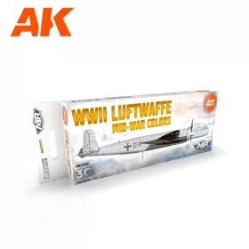   AK Interactive AK11717 WWII Luftwaffe Mid-War Colors SET 3G akril makett festék készlet