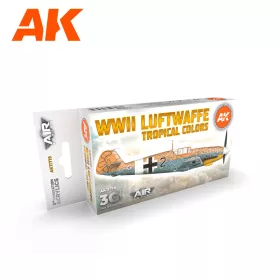   AK Interactive AK11719 WWII Luftwaffe Tropical Colors SET 3G akril makett festék készlet