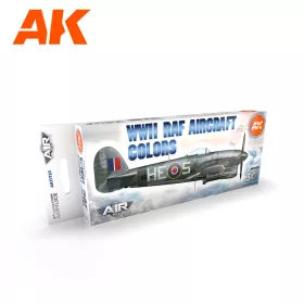   AK Interactive AK11723 WWII RAF Aircraft Colors SET 3G akril makett festék készlet