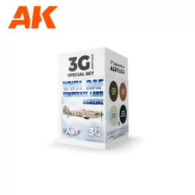   AK Interactive AK11724 WWII RAF Temperate Land Scheme SET 3G akril makett festék készlet