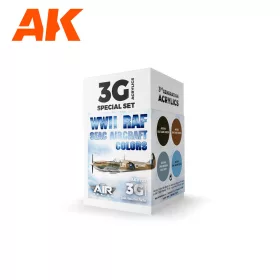   AK Interactive AK11727 WWII RAF SEAC Aircraft Colors SET 3G akril makett festék készlet